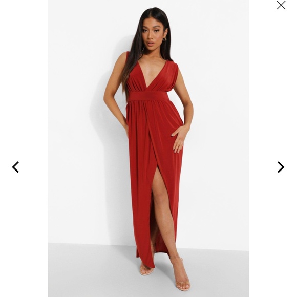 Petite plunge drape dress - Picture 3 of 4